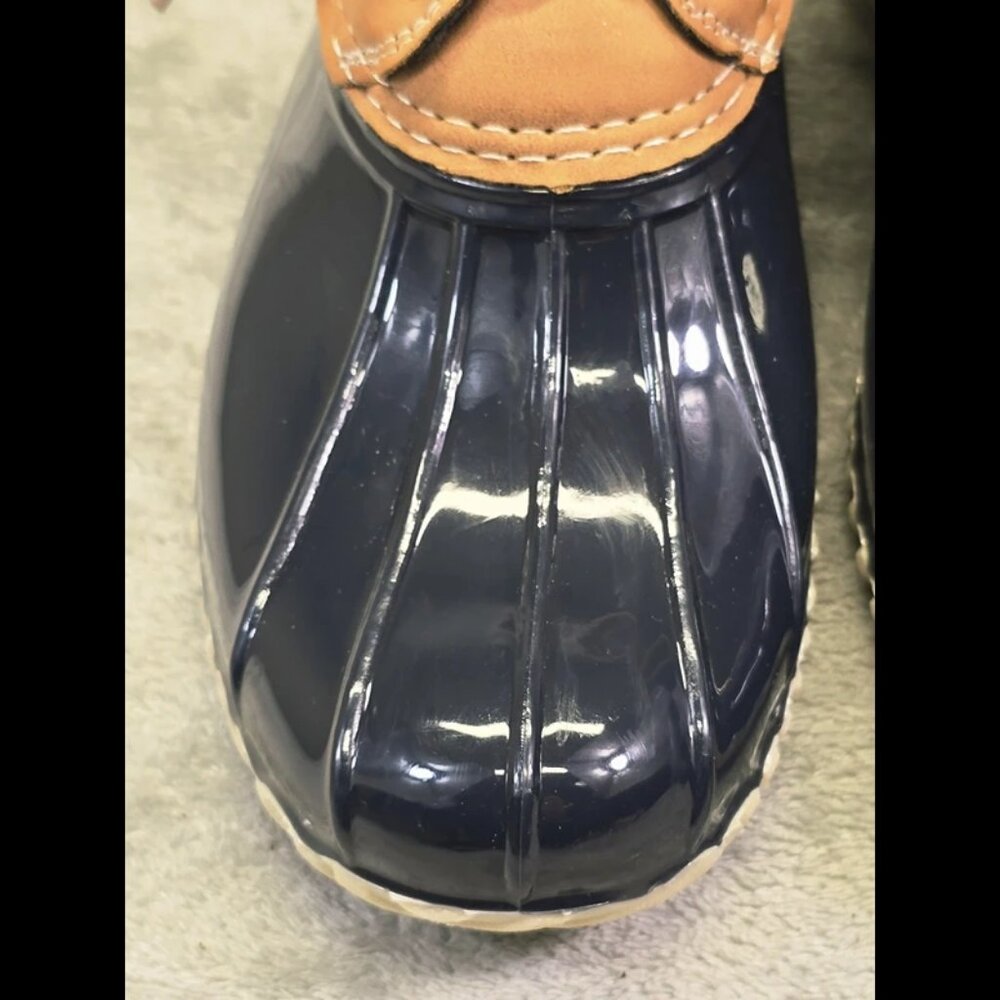 Tommy Hilfiger T-WHEAT-T‎ Boots Womens 7M Blue/Tan Rubber Clean! - Picture 3 of 15